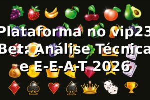 Plataforma no vip23 Bet: Análise Técnica e E-E-A-T 2026 🚀
